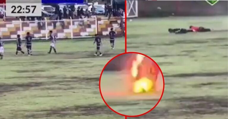 Conmoción en Perú: el impacto de un rayo mató a un futbolista e hirió a otros cuatro en pleno partido