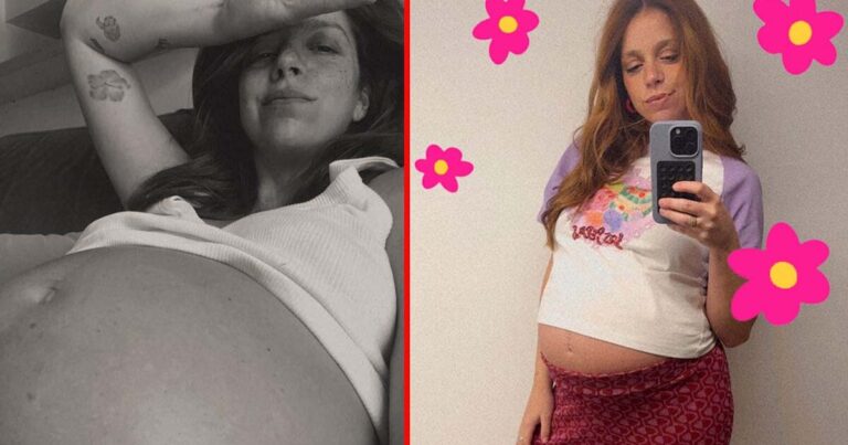 Juariu entró en el último mes de su embarazo y mostró cuánto le creció la panza