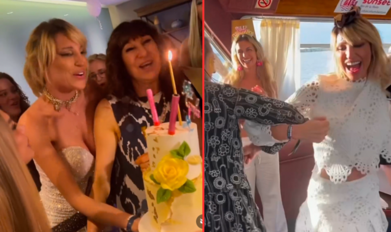 Vicky Xipolitakis celebró sus 39 años con un lujoso festejo en un yate exclusivo