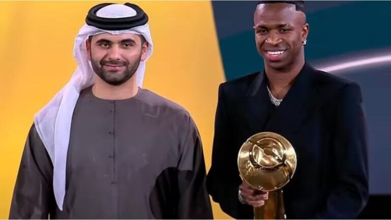 Otro premio para Vinícius Jr.: fue elegido como el mejor futbolista del año en los Globe Soccer Awards