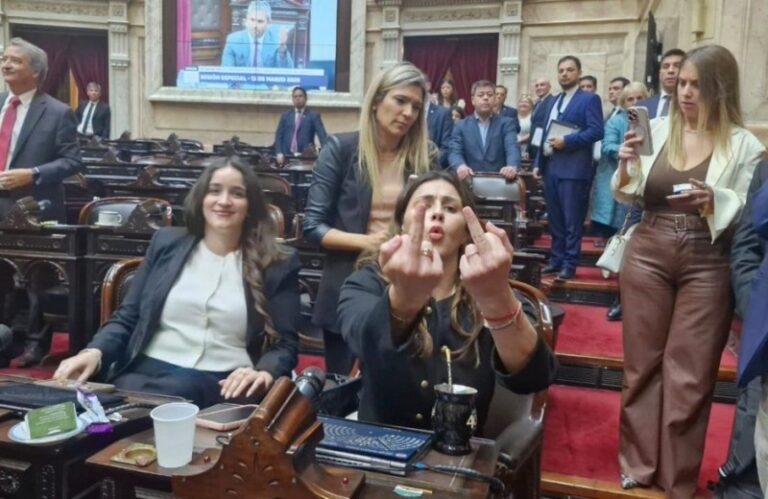 Mientras Milei reprime jubilados, sus diputados libertarios a las piñas en el Congreso