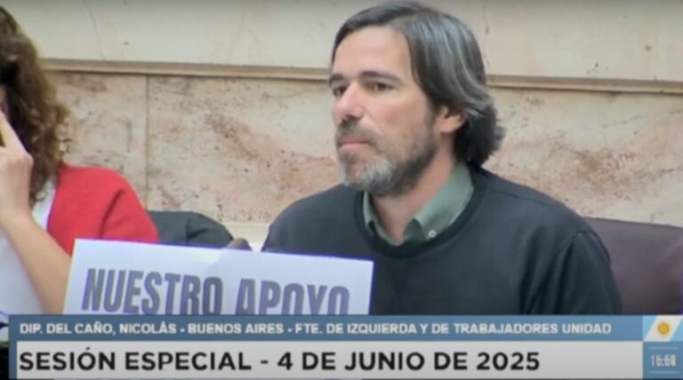 Del Caño denunció el ajuste a las jubilaciones: Esa plata se la lleva el capital financiero