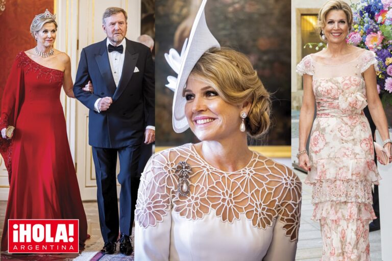 Al detalle. La reina Máxima deslumbró con looks reciclados y joyas espectaculares del cofre real