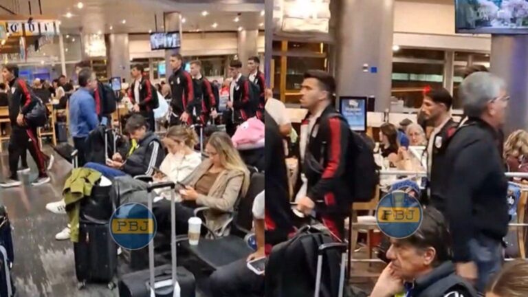 Hinchas de Boca sorprendieron al plantel de River en el aeropuerto: «Vos sos de la B»