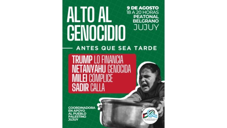 El Bloque de la izquierda condenó el genocidio del pueblo palestino