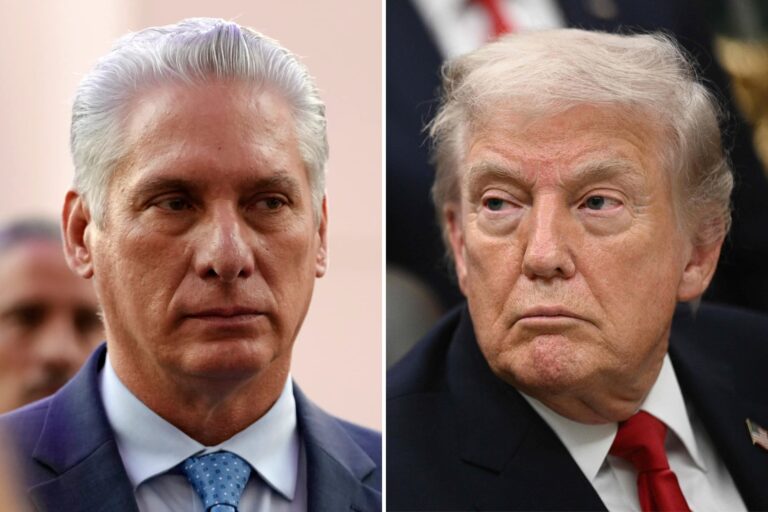 Presidente cubano Miguel Díaz-Canel durante una entrevista.
