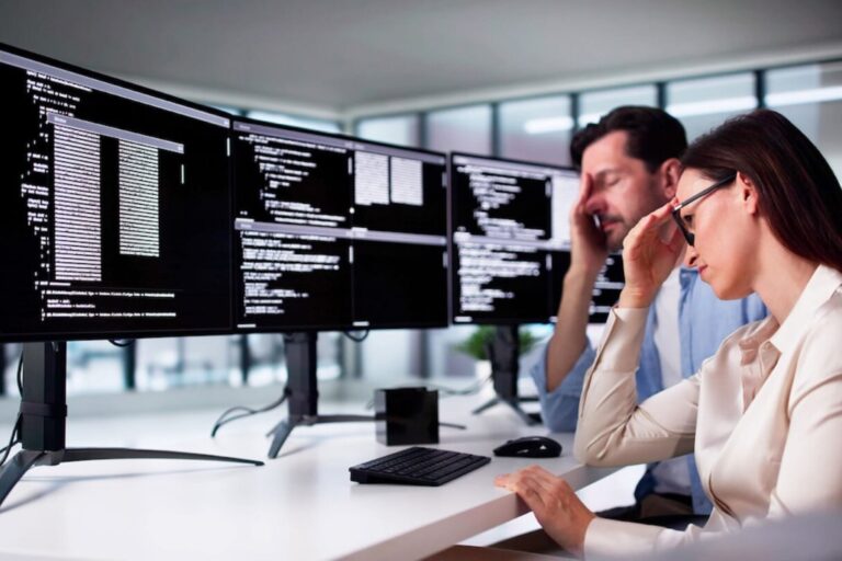 Gráfico que muestra la interacción entre humanos y algoritmos en un entorno laboral moderno.