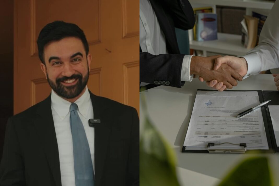 Jardín de lluvia en una calle de Nueva York