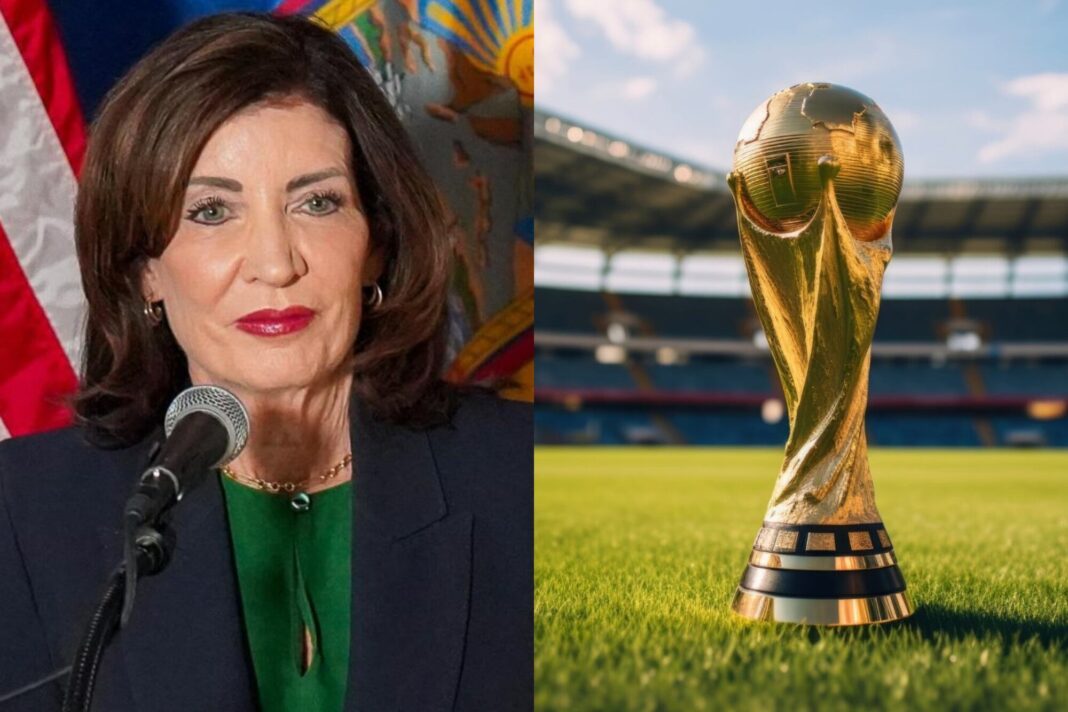 Pantalla gigante en Canalside, Buffalo, durante un evento al aire libre