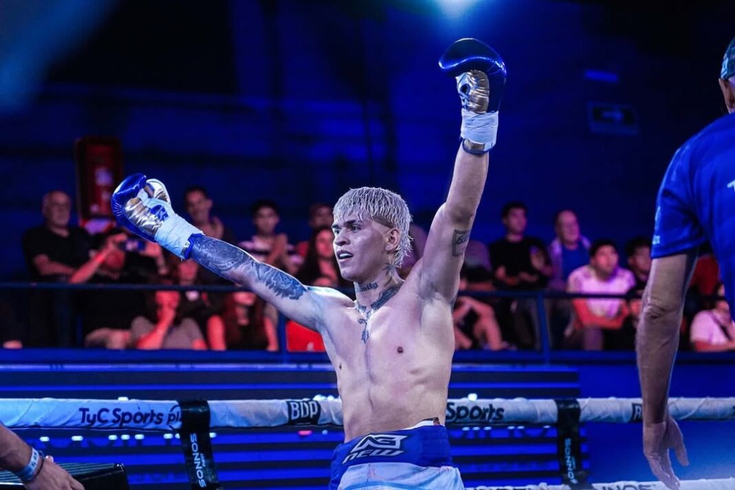 Rodrigo Fabián Ruiz, boxeador argentino, en entrenamiento previo a su pelea en Australia.