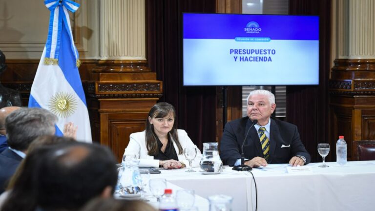 Sesión del Senado argentino con legisladores debatiendo el acuerdo con fondos buitre