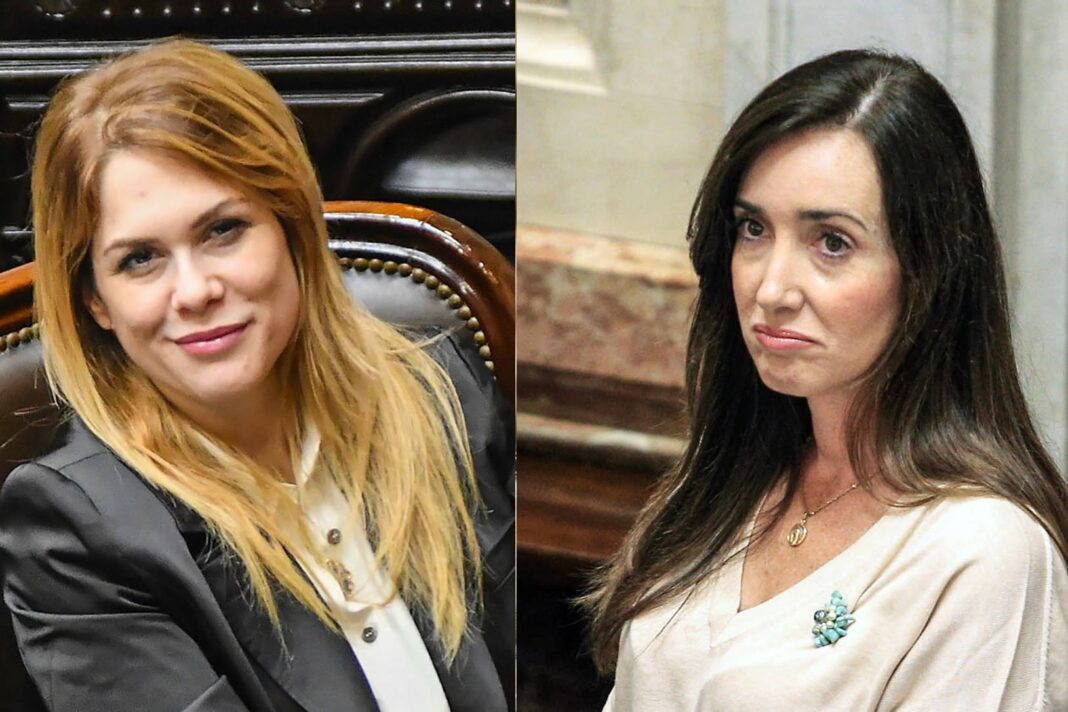 Fotografía de Victoria Villarruel y Lilia Lemoine, protagonistas de un nuevo cruce político.