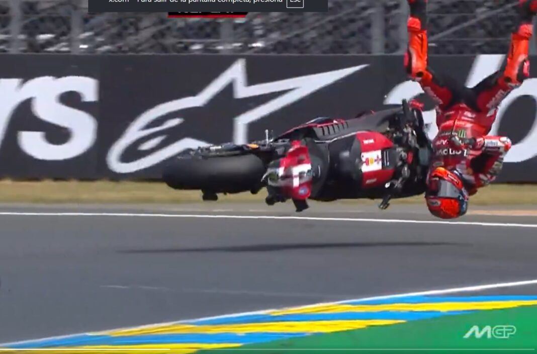Marc Márquez en el circuito de Le Mans antes del accidente