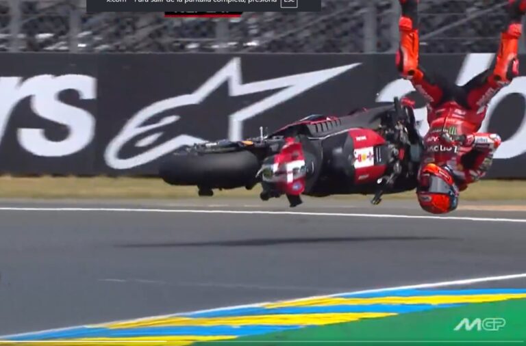 Marc Márquez en el circuito de Le Mans antes del accidente