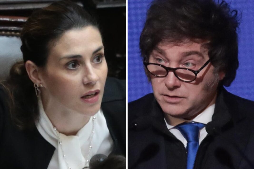 Marcela Pagano en el Congreso respondiendo a Javier Milei
