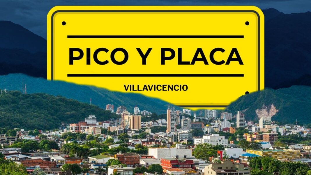 Señal de tránsito de Pico y Placa en Villavicencio