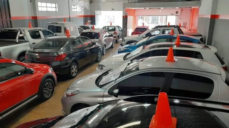 Gráfico de caída de venta de autos usados en mayo