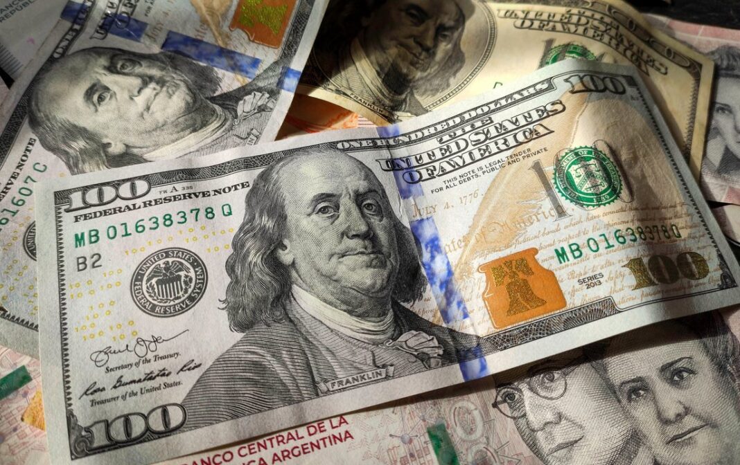 Gráfico de cotización del dólar oficial en Argentina