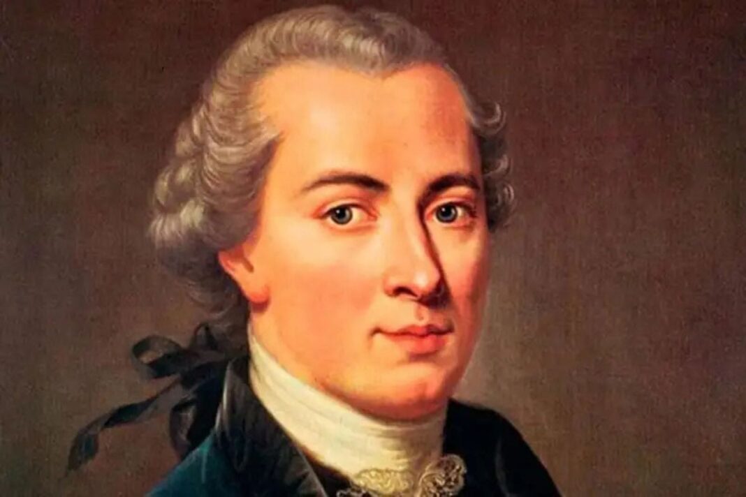 Retrato de Immanuel Kant, filósofo alemán del siglo XVIII