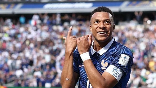 Kylian Mbappé celebrando un gol en el Mundial 2026