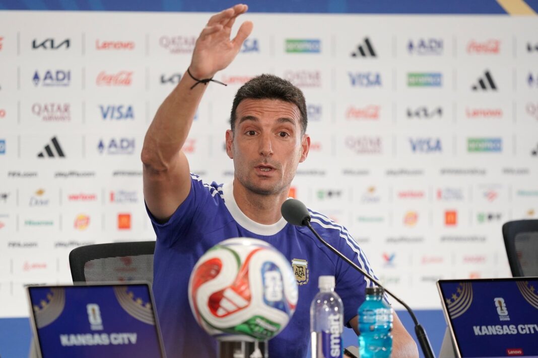 Lionel Scaloni en conferencia de prensa antes del debut de Argentina en el Mundial 2026