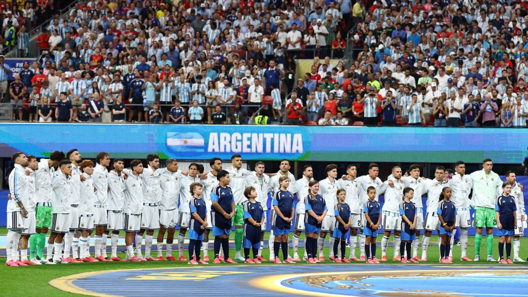 Vista del partido entre Argentina y Egipto en el Mercedes-Benz Stadium de Atlanta