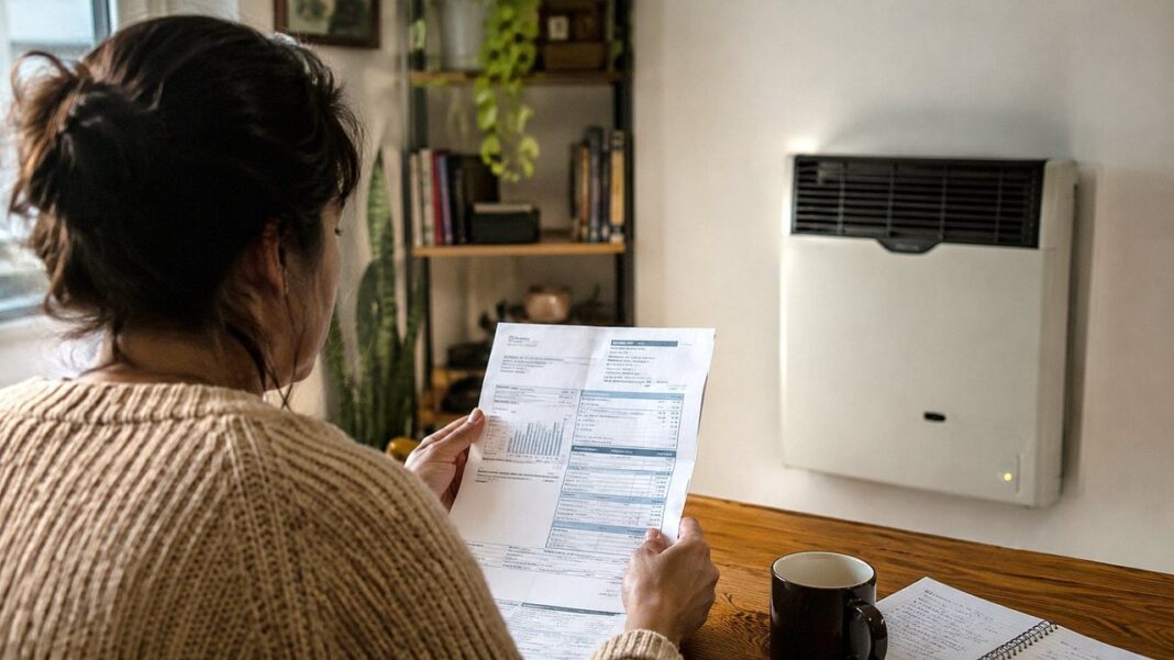 Medidor de gas natural en una vivienda