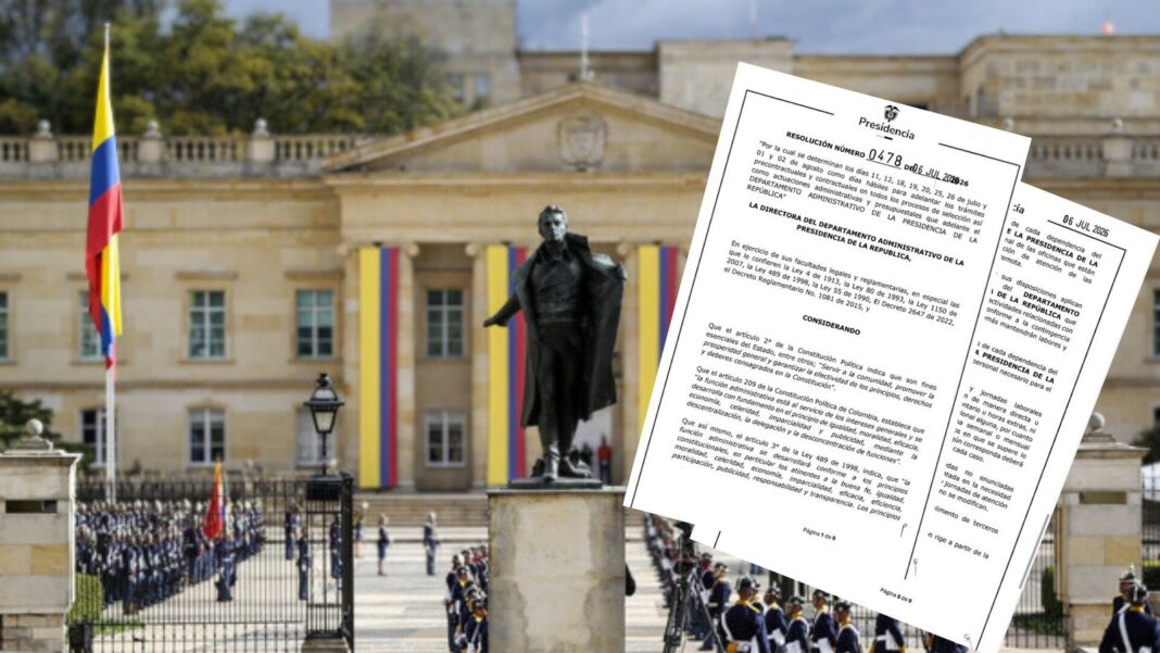 Documento de la Resolución 0478 de 2026 del Dapre