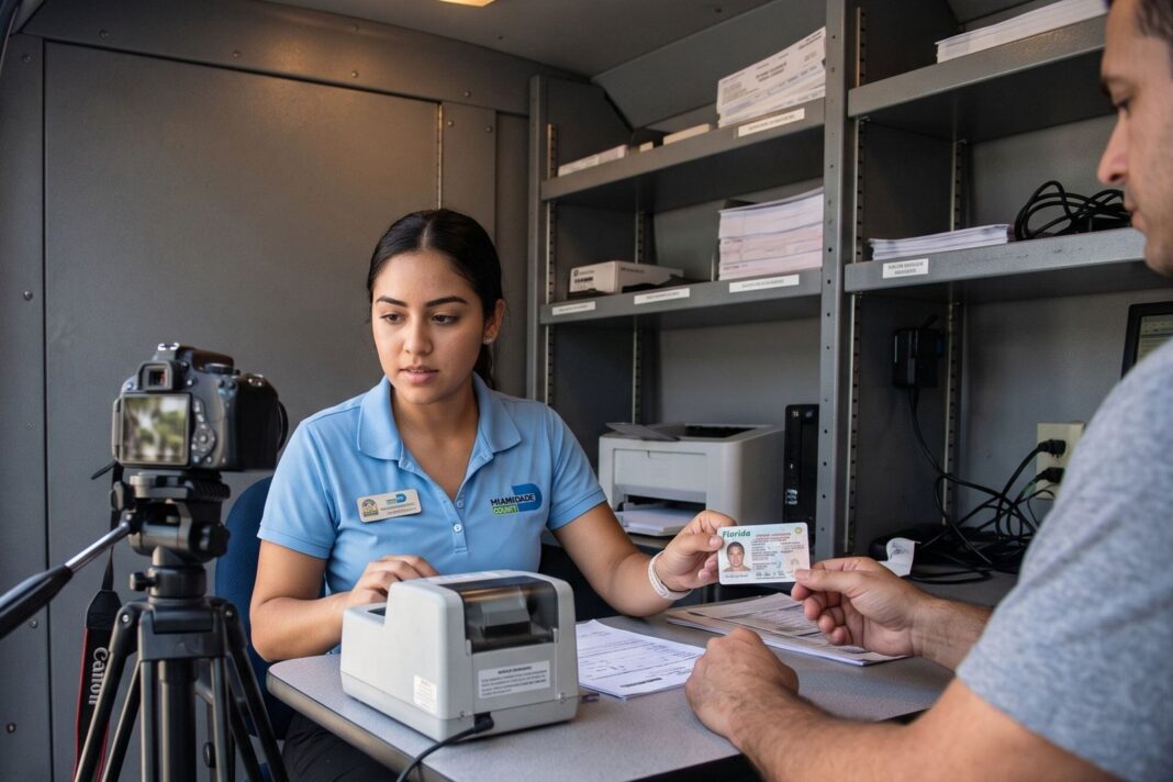 Unidad móvil del DMV en Miami-Dade para trámites de licencia de conducir