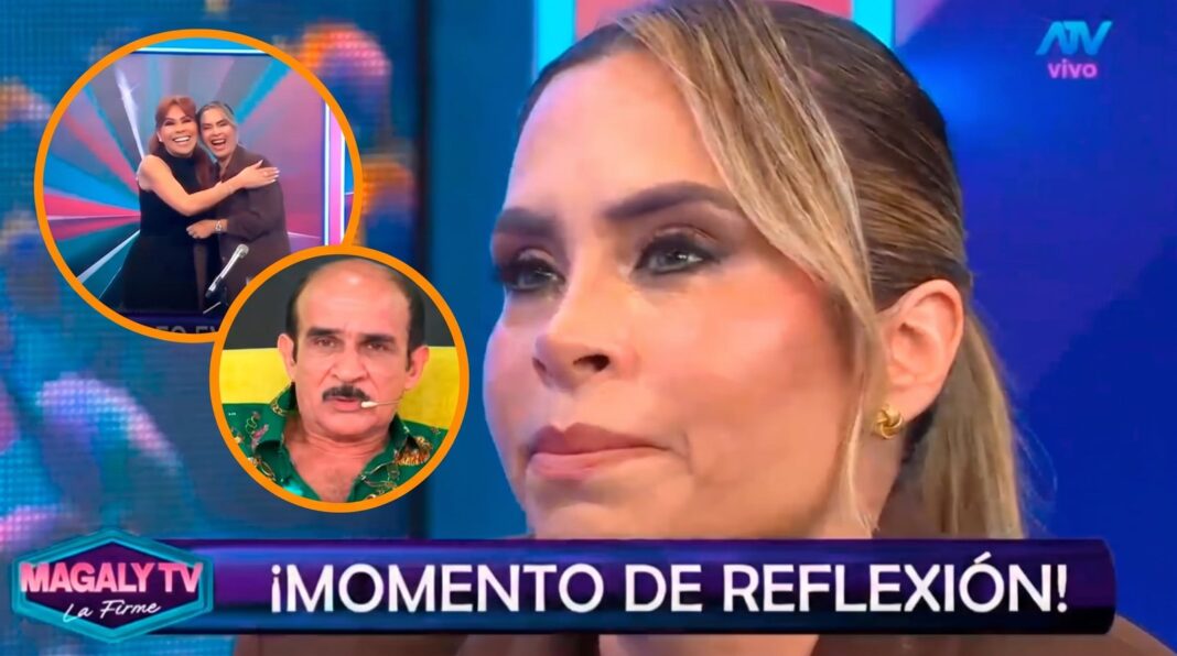 Ethel Pozo y Magaly Medina durante la entrevista
