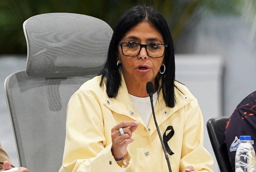 Delcy Rodríguez en conferencia de prensa sobre fondos del FMI para Venezuela