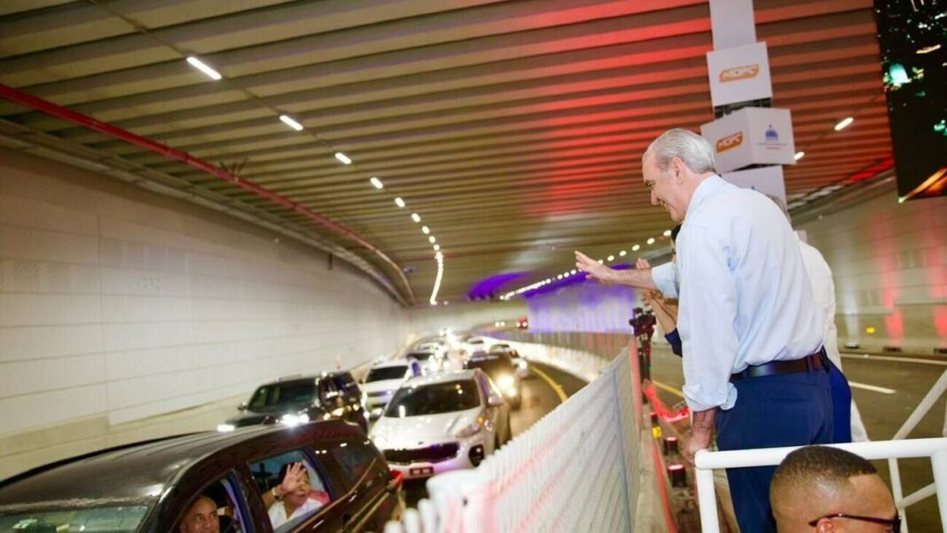 Inauguración del túnel de la Plaza de la Bandera en Santo Domingo