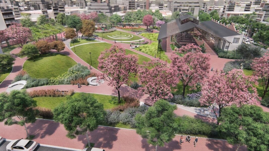 Imagen del predio ferroviario en San Cristóbal donde se construirá la nueva plaza