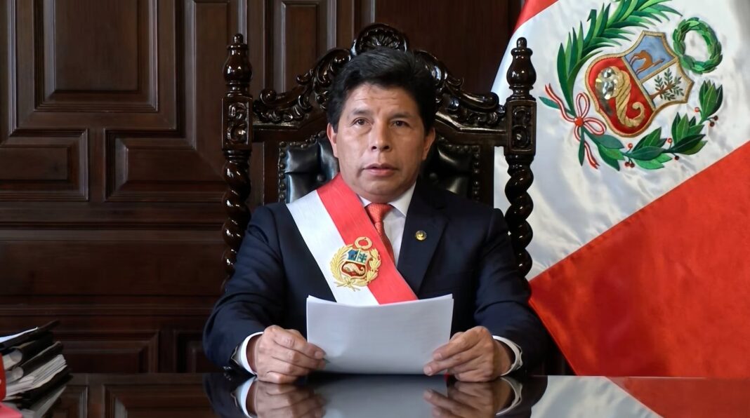 Pedro Castillo durante su detención en 2022