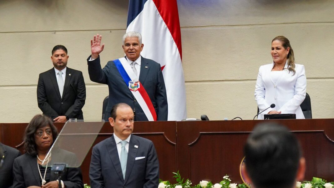 Presidente de Panamá José Raúl Mulino durante anuncio de cárcel de máxima seguridad