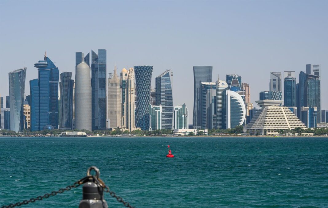Mapa de Qatar con indicación de ataques aéreos