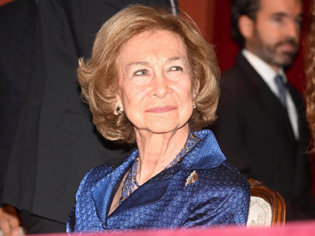 Reina Sofía junto a su familia en el Palacio de Marivent en Mallorca