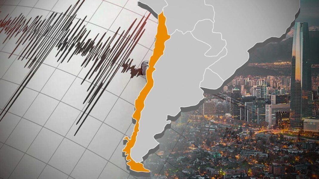 Mapa de sismo en San Antonio, Chile