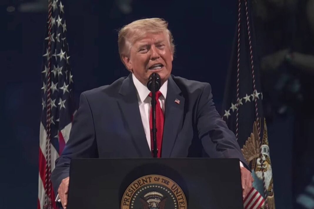 Donald Trump durante discurso en el National Mall por el aniversario 250 de la Declaración de Independencia