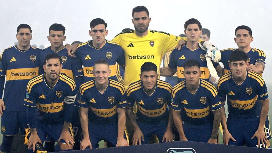 Milton Delgado con la camiseta de Boca Juniors