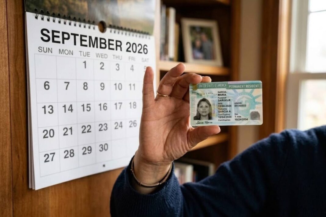 Documento de green card de Estados Unidos