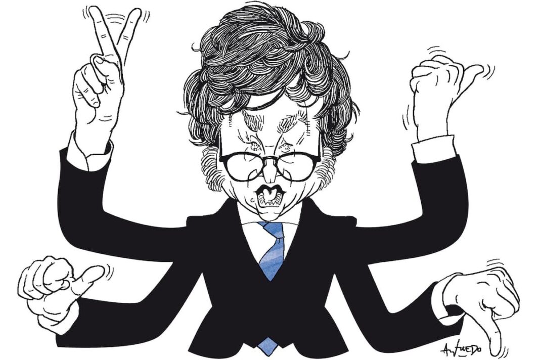 Javier Milei en reunión de Gabinete