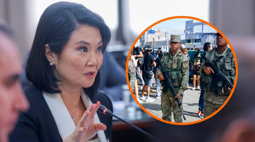Keiko Fujimori durante anuncio presidencial