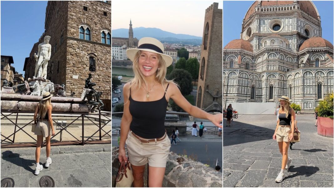 Laurita Fernández en Florencia, Italia