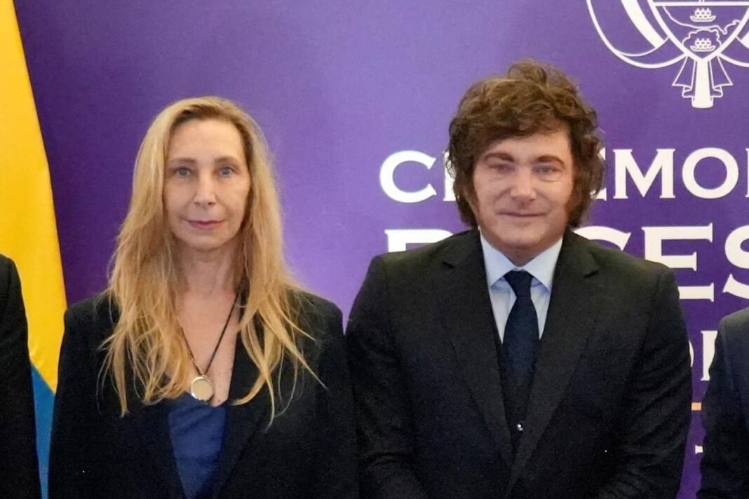 Javier Milei en un acto de gobierno