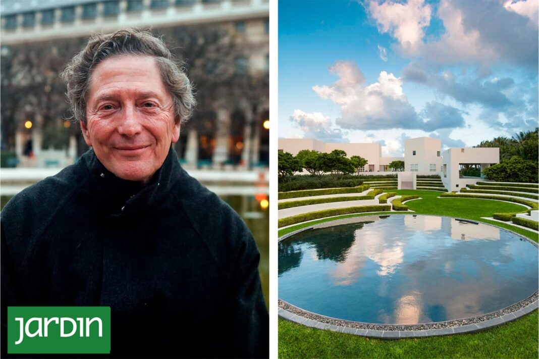 Fernando Caruncho en uno de sus jardines