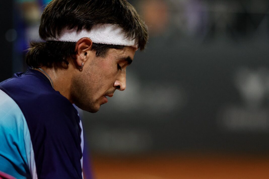 Partido de tenis en el Challenger de Buenos Aires en el Racket Club de Palermo