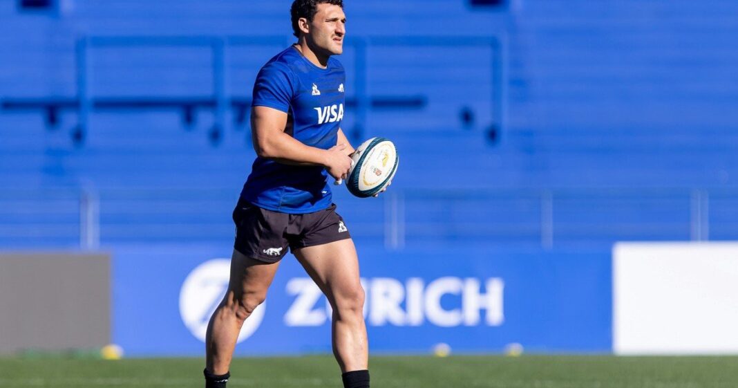 Rodrigo Isgró durante el partido entre Los Pumas y Australia en Mendoza