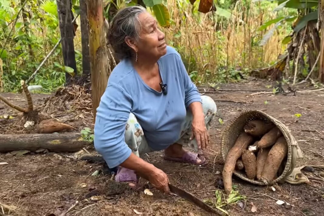 Rosa y Sixto en su chacra cerca del río Napo, en la selva amazónica de Ecuador