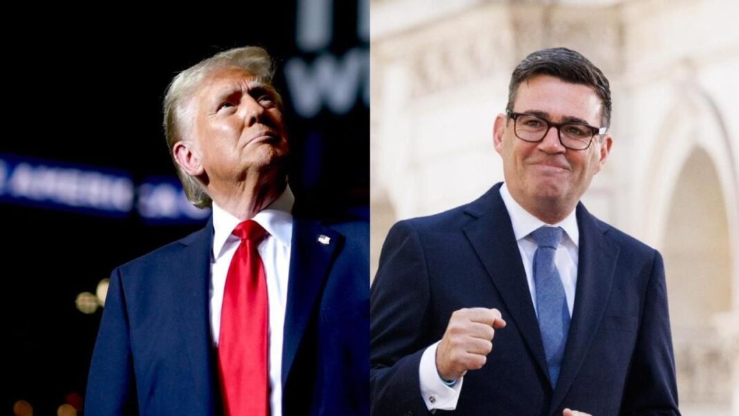 Donald Trump y Andy Burnham durante su reunión en la Asamblea General de la ONU